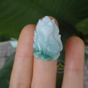 Mặt dây chuyền hồ ly ngọc Jadeite A