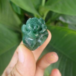 Nhẫn hoa sen ngọc Jadeite A
