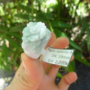 Nhẫn Hoa Mẫu Đơn Jadeite A