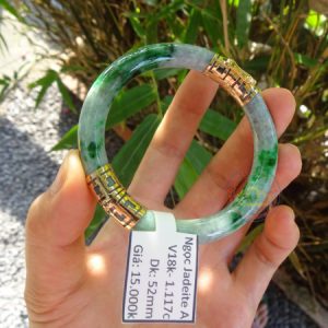 Vòng ngọc Jadeite A bọc V18k-Ni52
