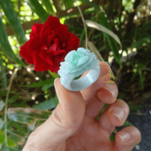 Nhẫn Hoa Mẫu Đơn Ngọc Jadeite A