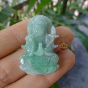 Mặt dây chuyền hình Phật Bà Quan Âm ( Ngọc Jadeite A)
